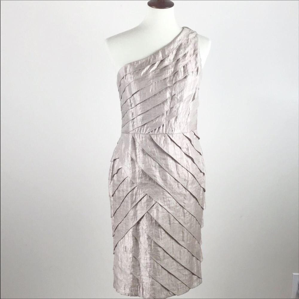 🔥Adrianna Papell | One Shoulder Cocktail Dress 8